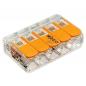 Preview: Wago 221-415 Verbindungsklemme mit Hebel transparent für alle Leiterarten 5-Leiter bis 4qmm